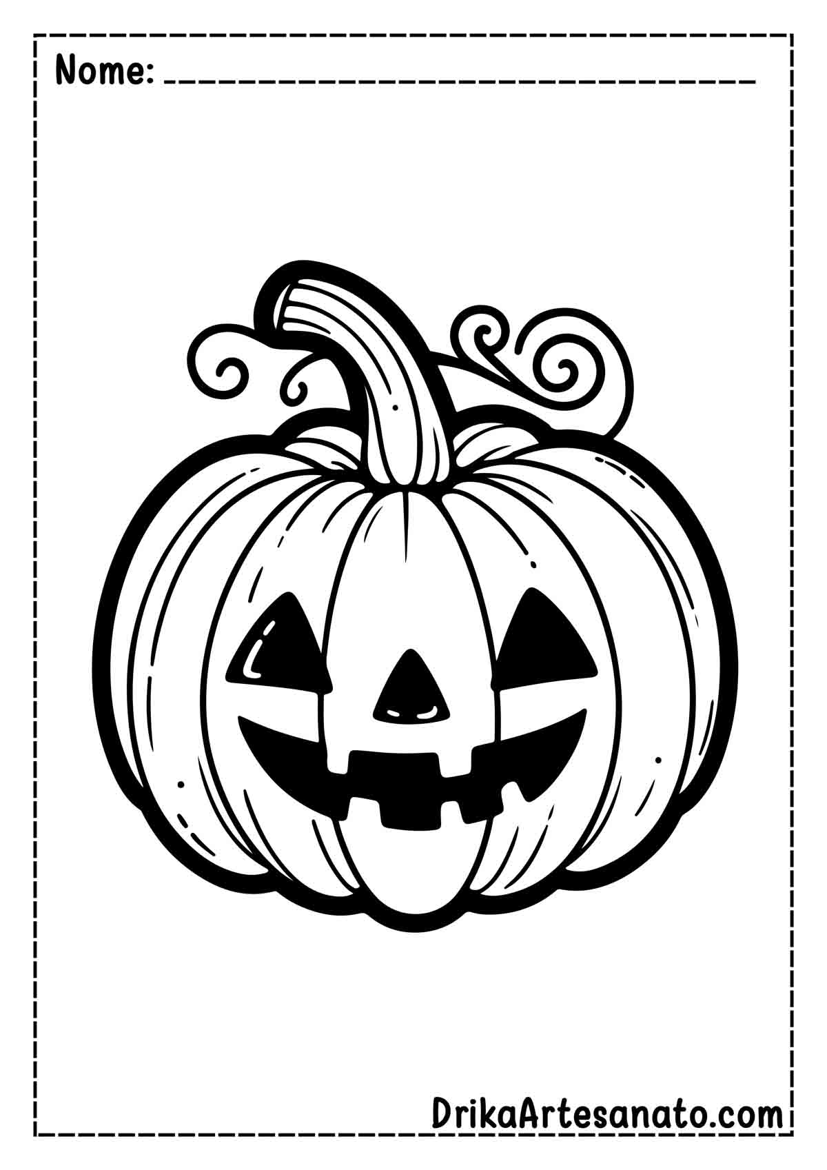 50 Desenhos de Abóbora de Halloween para Colorir Grátis em PDF